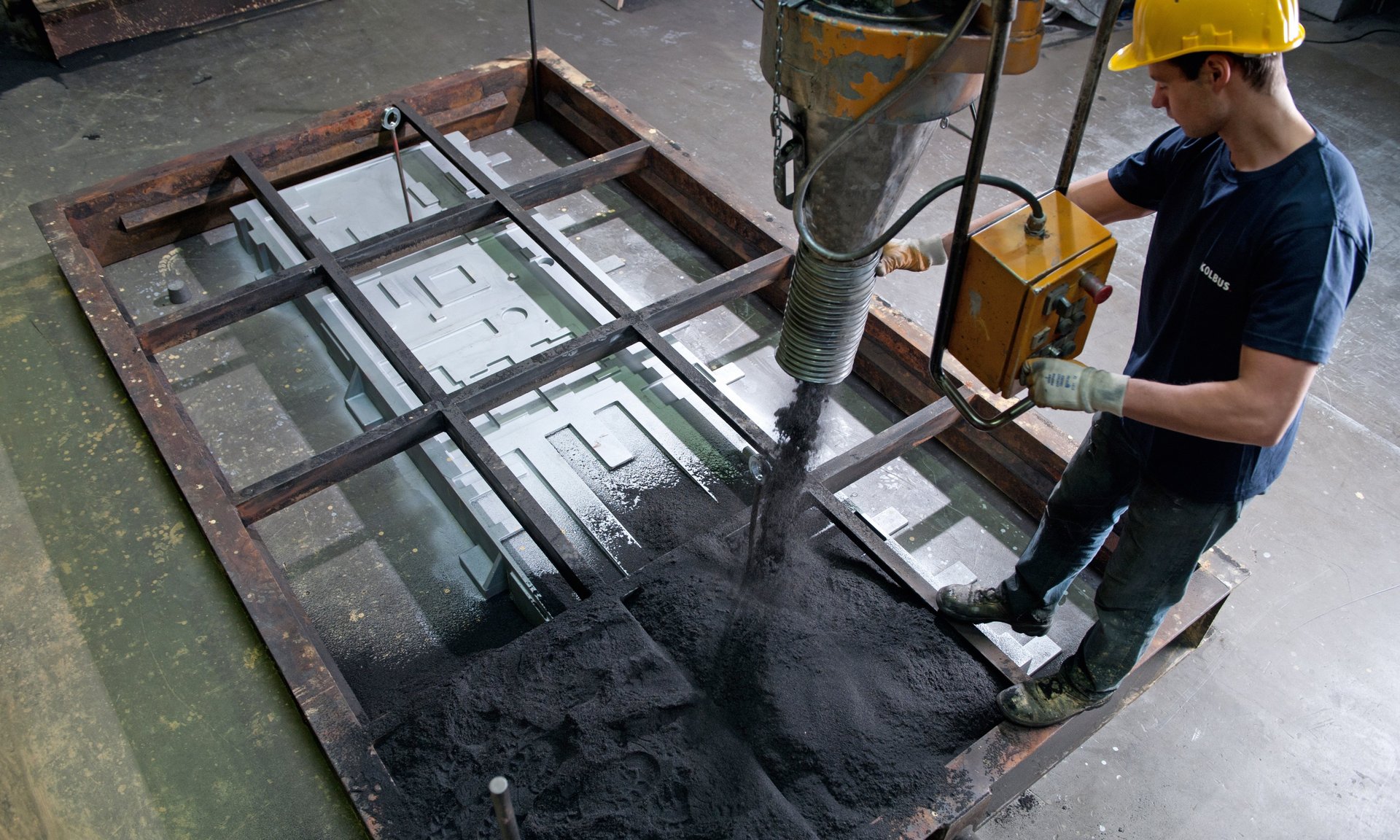 Casting mould is filled