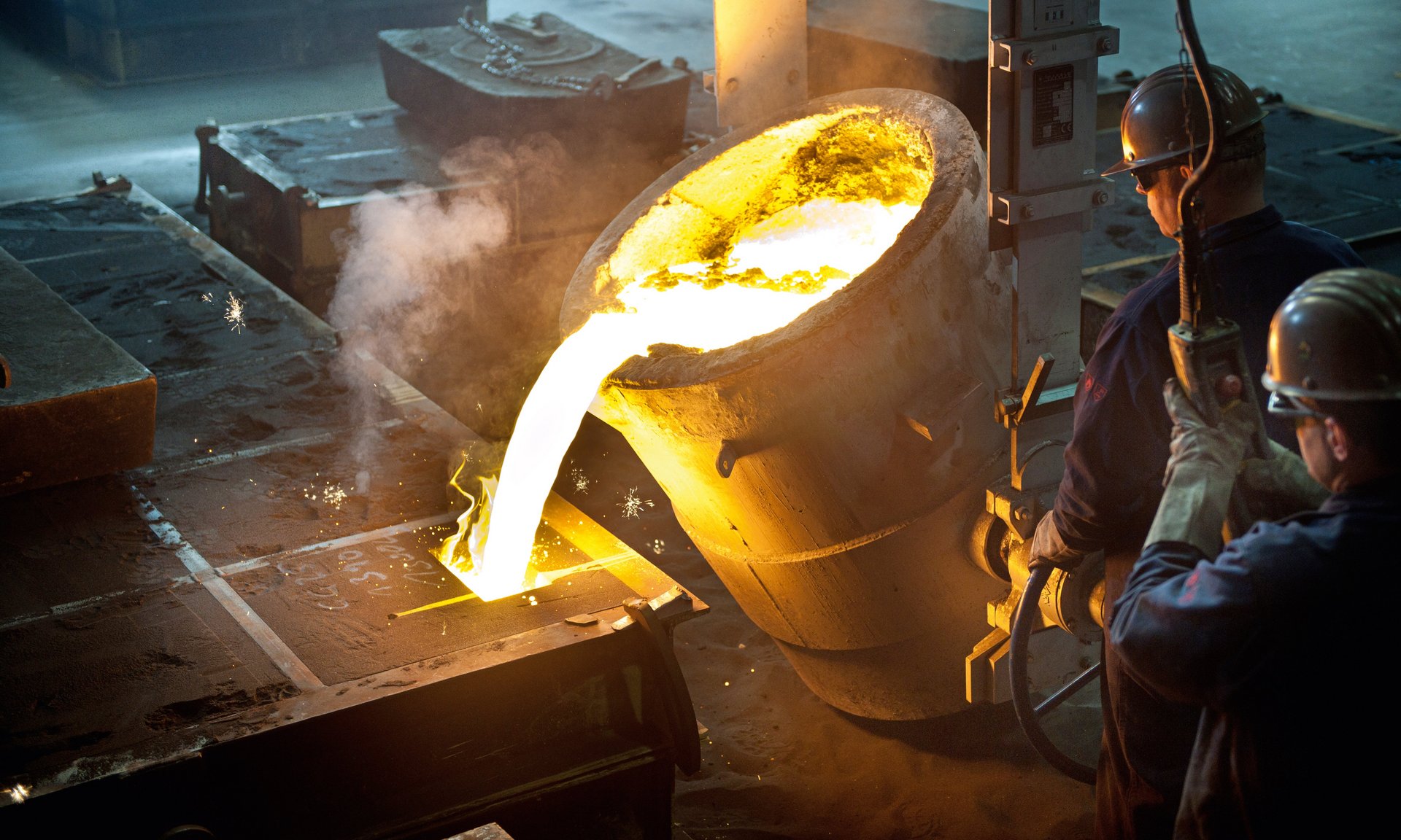 Casting mould is filled
