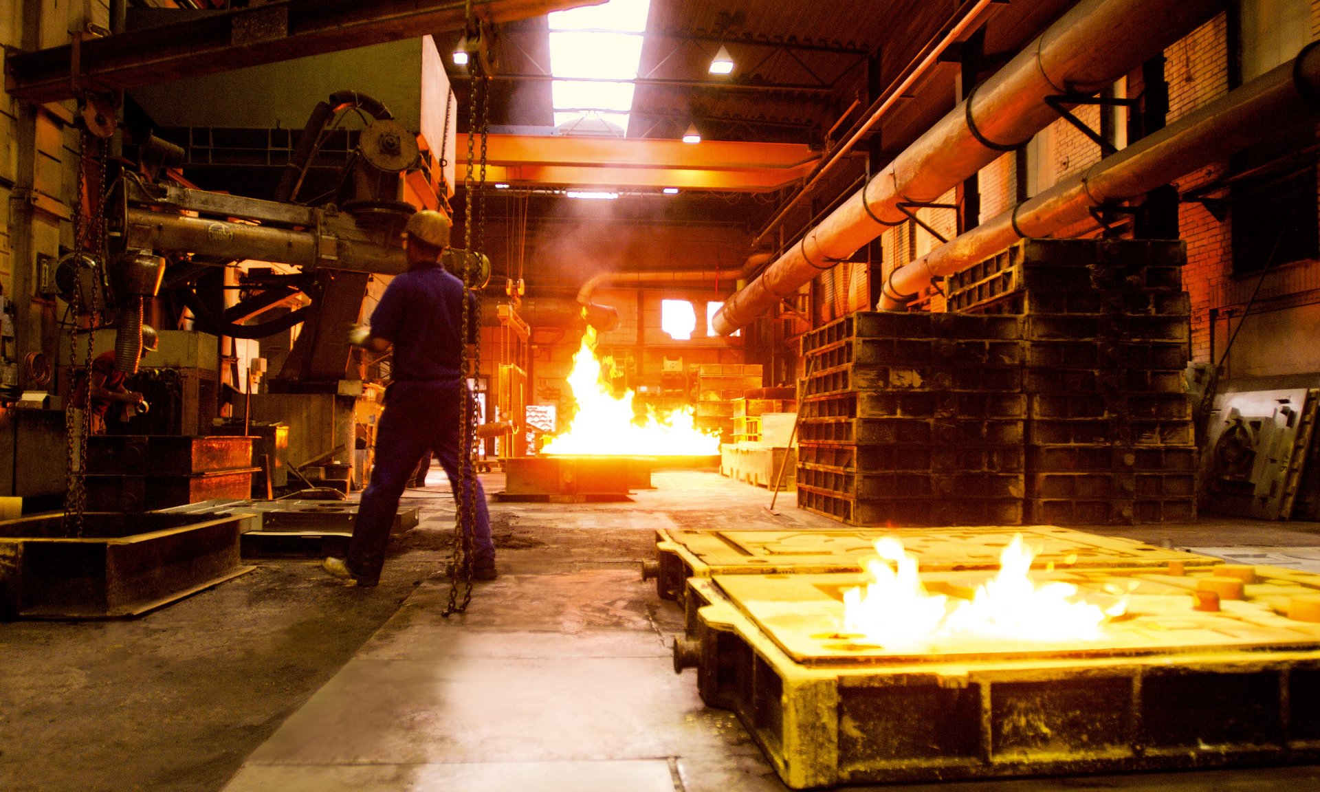 Furnace in the foundry